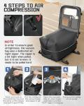 Vacuum Seal Backpack for Travel with Air Pump Compression Vacpack Carry on Flight Approved Daypack Laptop Space Saver Bags Storage with Vacuum System 18x14x8 inches Travel Bag Women Men Black
