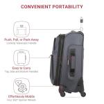 SwissGear Sion Softside Expandable Luggage, Dark Grey, Carry-On 21-Inch