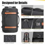 Velaybor 42L Travel Backpack with 4 Packing Cubes, TSA Friendly Flight Approved Carry-On Bag with USB Charging Port, Water-Resistant Weekender Business Backpack for Men Women, Fits 17.3" Laptop(Black)