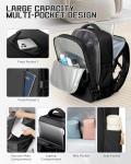 Vacuum Seal Backpack for Travel with Air Pump Compression Vacpack Carry on Flight Approved Daypack Laptop Space Saver Bags Storage with Vacuum System 18x14x8 inches Travel Bag Women Men Black