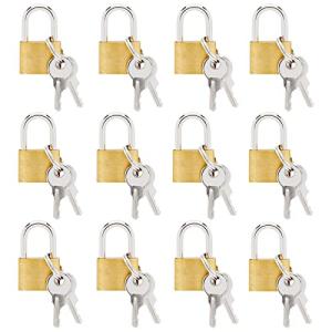 Juvale Luggage Locks with Keys - 12-Pack, 0.7 x 1.2 x 0.25 in, Gold & Silver - TSA Approved Locks for Luggage & Travel Security