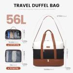 LOVEVOOK Weekender Bag, Large Travel Duffel Bag for Women with 2 Packing Cubes, Carry on Overnight Bag with Shoe Compartment, Mom Hospital Bags for Labor and Delivery