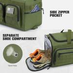 G4Free 3-in-1 Travel Duffle Bag for Men and Women, 50L Large Gym Sports Bags Tactical Military Duffle Backpack with Shoes Compartment and Wet Pocket (Green)
