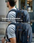 Tolaccea Travel Backpack, TSA Friendly Flight Approved Carry-on Luggage Water-resistant Business Rucksack, Durable Large Computer Bag Daypack Fits 15.6 Inch Laptop, 35-45L Expandable - Navy