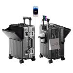 AIWEINY Zipperless Luggage, 22x14x9 Aviation Certified, Polycarbonate Aluminum Hardshell, Expandable Carry-On Luggage with Spinner Wheels, Hardshell Luggage, 20 Inch Cabin