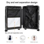 AIWEINY Zipperless Luggage, 22x14x9 Aviation Certified, Polycarbonate Aluminum Hardshell, Expandable Carry-On Luggage with Spinner Wheels, Hardshell Luggage, 20 Inch Cabin