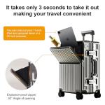 AIWEINY Zipperless Luggage, 22x14x9 Aviation Certified, Polycarbonate Aluminum Hardshell, Expandable Carry-On Luggage with Spinner Wheels, Hardshell Luggage, 20 Inch Cabin