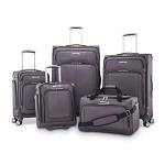 Samsonite Solyte DLX Softside Expandable Luggage with Spinner Wheels, Mineral Grey, Carry-On 20-Inch