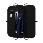 LAZYSEAL 2Pcs Garment Bag for Travel 43-Inch Waterproof Dustproof Suit Luggage Bag Unisex Suit Bag Durable 600D Oxford Fabric 2-in-1 Hanging Suitcase Clothes Storage for Suits, Dresses (Premium)