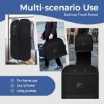 LAZYSEAL 2Pcs Garment Bag for Travel 43-Inch Waterproof Dustproof Suit Luggage Bag Unisex Suit Bag Durable 600D Oxford Fabric 2-in-1 Hanging Suitcase Clothes Storage for Suits, Dresses (Premium)