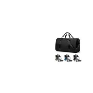 Convertible Garment Duffle Bags for Travel, Carry On Garment Bag for Women Men 2 in 1 Hanging Suit Bag, Large Weekender Bags for Business Trip Wedding Hanging Clothes Black