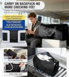 Convertible Garment Duffle Bags for Travel, Carry On Garment Bag for Women Men 2 in 1 Hanging Suit Bag, Large Weekender Bags for Business Trip Wedding Hanging Clothes Black