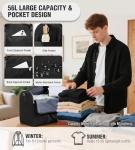 Convertible Garment Duffle Bags for Travel, Carry On Garment Bag for Women Men 2 in 1 Hanging Suit Bag, Large Weekender Bags for Business Trip Wedding Hanging Clothes Black