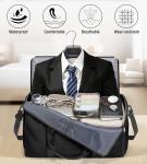 Convertible Garment Duffle Bags for Travel, Carry On Garment Bag for Women Men 2 in 1 Hanging Suit Bag, Large Weekender Bags for Business Trip Wedding Hanging Clothes Black