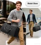 Convertible Garment Duffle Bags for Travel, Carry On Garment Bag for Women Men 2 in 1 Hanging Suit Bag, Large Weekender Bags for Business Trip Wedding Hanging Clothes Black