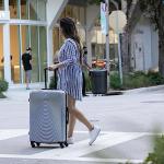 DUKAP INCEPTION Luggage with Spinner Wheels | Durable Lightweight Hardside Suitcase, Travel Bag with Handle and Trolley, 28-Inch Large Checked Luggage | Silver