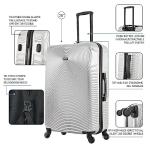 DUKAP INCEPTION Luggage with Spinner Wheels | Durable Lightweight Hardside Suitcase, Travel Bag with Handle and Trolley, 28-Inch Large Checked Luggage | Silver