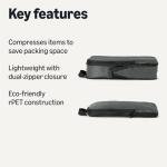 Amazon Essentials Ultralight Compression Packing Cubes Packing Organizer Grey check 6 pack Grey