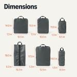 Amazon Essentials Ultralight Compression Packing Cubes Packing Organizer Grey check 6 pack Grey