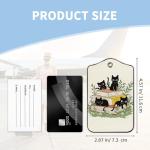 Nyixblyre 2 Pcs Luggage Tag for Suitcases, Black Cat Book Cute PU Leather Suitcase Tag Privacy Cover ID Label with Metal Loop, Personalized Baggage Identifier for Women Cruise Bag Travel Essentials