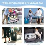 Nyixblyre 2 Pcs Luggage Tag for Suitcases, Black Cat Book Cute PU Leather Suitcase Tag Privacy Cover ID Label with Metal Loop, Personalized Baggage Identifier for Women Cruise Bag Travel Essentials