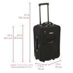 Rockland Fashion Softside Upright Luggage Set, Expandable, Black, 2-Piece (14/19)
