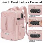 Taygeer Vacuum Backpack, Expandable Vacuum Seal Carry on Backpack with Rain Cover, 17'' laptop Compression Backpacks Travel with Shoe Compartment, TSA Approved Personal Item Compression Back Pack,Pink