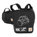 Carhartt Classic Round Duffel with Utility Pouch, Heavy-Duty, Water-Resistant Packable Gear Bag for Jobsite, Gym, and Travel, Black, 40L
