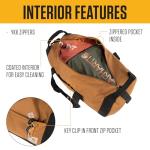 Carhartt Classic Round Duffel with Utility Pouch, Heavy-Duty, Water-Resistant Packable Gear Bag for Jobsite, Gym, and Travel, Black, 40L