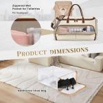 RAINSMORE Garment Bags for Travel Women Convertible Garment Duffle Bag for Hanging Clothes, Large Carry On Garment Bag with Shoe Bag & Wet Pocket, Foldable Dress Suit Business Travel Weekender Bags