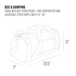 Carhartt Classic Round Duffel with Utility Pouch, Heavy-Duty, Water-Resistant Packable Gear Bag for Jobsite, Gym, and Travel, Black, 40L