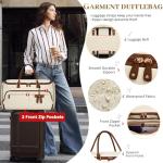 RAINSMORE Garment Bags for Travel Women Convertible Garment Duffle Bag for Hanging Clothes, Large Carry On Garment Bag with Shoe Bag & Wet Pocket, Foldable Dress Suit Business Travel Weekender Bags