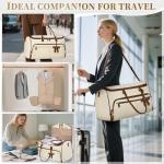 RAINSMORE Garment Bags for Travel Women Convertible Garment Duffle Bag for Hanging Clothes, Large Carry On Garment Bag with Shoe Bag & Wet Pocket, Foldable Dress Suit Business Travel Weekender Bags