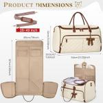 RAINSMORE Garment Bags for Travel Women Convertible Garment Duffle Bag for Hanging Clothes, Large Carry On Garment Bag with Shoe Bag & Wet Pocket, Foldable Dress Suit Business Travel Weekender Bags