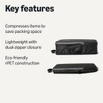 Amazon Essentials Ultralight Compression Packing Cubes Packing Organizer black 6 pack Black