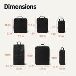 Amazon Essentials Ultralight Compression Packing Cubes Packing Organizer black 6 pack Black