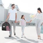 Stykontin Garment Bags for Hanging Clothes and Travel with 4" Gusseted, Suit Cover for Clothes,Coats,Suit,Jackets,Dress,Shirts,Skirt. (Black-50"-3pcs-Double zipper-Non-woven Fabric)