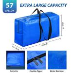 57 Gallon Extra Large Storage Bags, XXL Jumbo Large Moving Bags Heavy Duty, Storage Totes Moving Boxes Supplies for College, Foldable Duffle Bag for Travel, Christmas Tree Bag, 42x23x13.5inch - 4PACK
