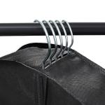 Stykontin Garment Bags for Hanging Clothes and Travel with 4" Gusseted, Suit Cover for Clothes,Coats,Suit,Jackets,Dress,Shirts,Skirt. (Black-50"-3pcs-Double zipper-Non-woven Fabric)