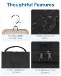 BAGSMART Travel Toiletry Bag for Women, Puffy Hanging Toiletry Bag with Hook, Water-resistant Toiletry Organizer for Full Sized Toiletries, Black