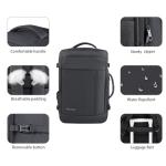 Gieury Carry On Backpack, 50L Travel Backpack, Luggage Backpack TSA Flight Approved Laptop Backpack for Men & Women, Large Expandable 40L Daypack Lightweight Business Weekender Bag, Black