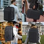 Gieury Carry On Backpack, 50L Travel Backpack, Luggage Backpack TSA Flight Approved Laptop Backpack for Men & Women, Large Expandable 40L Daypack Lightweight Business Weekender Bag, Black