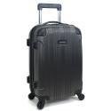 Kenneth Cole REACTION Out of Bounds Lightweight Hardshell 4-Wheel Spinner Luggage, Charcoal, 20-Inch Carry On