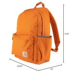Carhartt 21L Classic Laptop Backpack, Water-Resistant Pack W/ 15" Laptop Sleeve and Organizational Compartments, PFAS Free, Marmalade