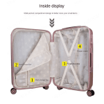 Suitcase Fashion Female Cabin Rolling Luggage Set Suitcases Lightweight Luggage Large Capacity Travel Bags Password Trolley Case