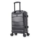 DUKAP SENSE Hardside Luggage with Spinner Wheels | 20 in Durable Lightweight Carry on Suitcase for Travel | Zipper Clouser Suit Case with Gel Handles and Trolley | Black