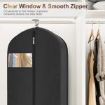 MISSLO 65" Long Garment Bags for Travel for Women Heavy Duty Dress Bags for Gowns 4" Gusseted Dress Protector Bag for Closet Storage Clothing Covers for Hanging Clothes Wedding Dresses Storage