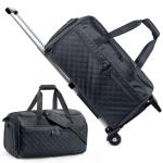 ELCUPA Garment Bags for Travel with Wheels- Carry on Garment Duffle Bag for Men Women, 2 in 1 Large Travel Duffel Bags with Shoes Compartment Hanging Suit Dress Weekender Bag Personal Item Travel Bag