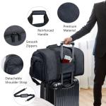 ELCUPA Garment Bags for Travel with Wheels- Carry on Garment Duffle Bag for Men Women, 2 in 1 Large Travel Duffel Bags with Shoes Compartment Hanging Suit Dress Weekender Bag Personal Item Travel Bag