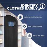 Garment Bag for Hanging Clothes - Travel Suit Bag Closet Covers for Men and Women - Long Dress, Mens Jackets, Coats, Shirts, Dance Clothing Protector, Zipper Hanger Wardrobe Dust Cover (42 Inch)